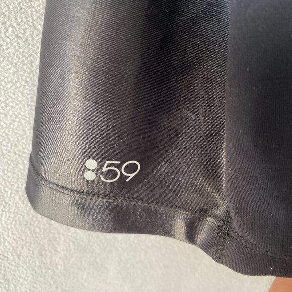 Splits59 Black Strappy Performance Tank Top | Mesh & Faux Leather Detail | S-M - Picture 5 of 7